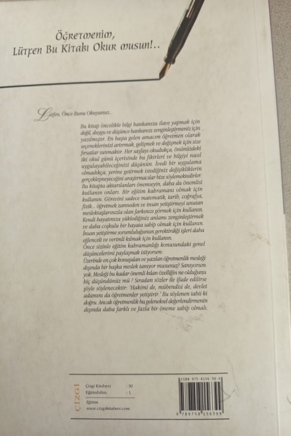 ÖĞRETMENIM LÜTFEN BU KITABI OKUR MUSUN!